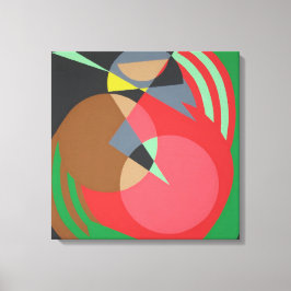 Warmer geometrischer abstrakter Leinwanddruck