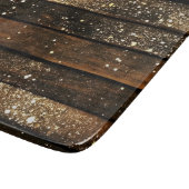 Warmer Glitzer Holzmuster Schneidebrett (Ecke)