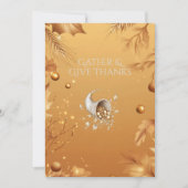 Warmer Gold Erntedank mit Cornucopia & Herbst Einladung (Vorderseite)