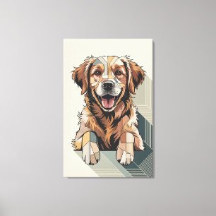 Warmer Golden Retriever Mosaik Leinwanddruck