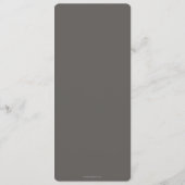 Warmer grauer Leaf Motif Erntedank Flat 4 Course Menükarte (Rückseite)