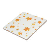 Warmer Herbst Blätter Aquarellmapfel und Eiche Fliese (Seite)