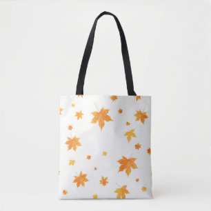 Warmer Herbst Blätter Aquarellmapfel und Eiche Tasche