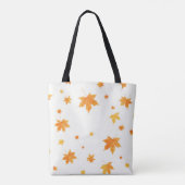 Warmer Herbst Blätter Aquarellmapfel und Eiche Tasche (Rückseite)