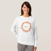 Warmer Herbst-Blattkranz-Name-Design T-Shirt (Vorne ganz)