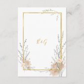 Warmer Herbst Botanische Florale Begleitkarte (Rückseite)