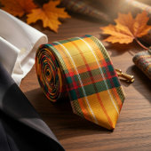 Warmer Herbst-Ernte-Tartan-Karomuster Krawatte