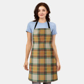 Warmer Herbst-Ernte-Tartan-Karomuster Schürze (Getragen)