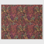 Warmer Herbst gemarmorte Strudelgeschenkverpackung Geschenkpapier (Flach)