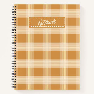 Warmer Herbst-Karopattern-Notizbuch-Umschlag Schec Notizblock