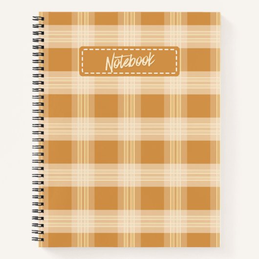 Warmer Herbst-Karopattern-Notizbuch-Umschlag Schec Notizblock (Vorderseite)