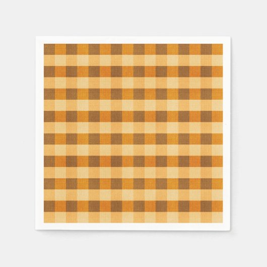 Warmer Herbst-Karostoff Serviette (Vorderseite)