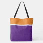 Warmer Herbst Orange Royal Lila Color Block Tasche (Rückseite)