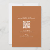 Warmer Herbst Sonnenblumen Terracotta Hochzeit Save The Date (Rückseite)