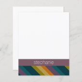 Warmer Herbst Streifen Muster Individuelle Name (Vorne/Hinten)