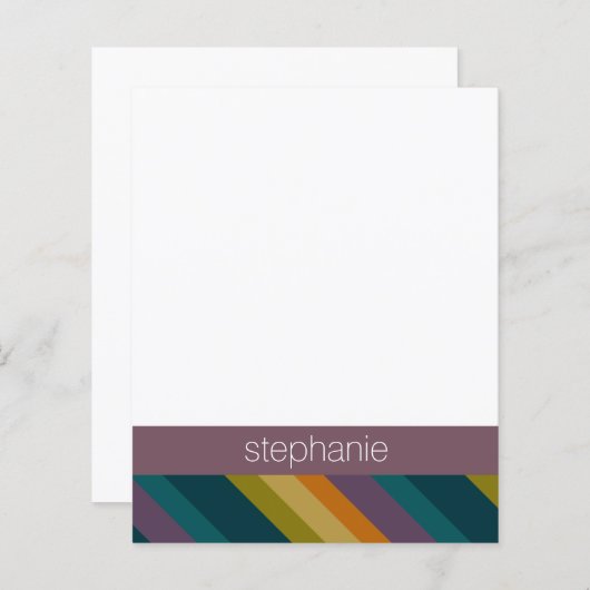 Warmer Herbst Streifen Muster Individuelle Name (Vorne/Hinten)