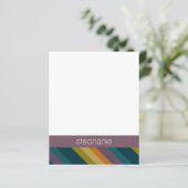 Warmer Herbst Streifen Muster Individuelle Name (Stehend Vorderseite)