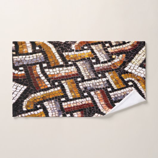 Warmer Herbst Toned Roman Tile Mosaik Badhandtuch Set (Handtuch)