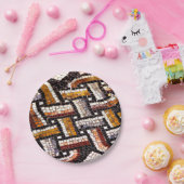 Warmer Herbst Toned Roman Tile Mosaik Pappteller (Party)