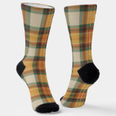 Warmer Herbsternte-Tartan-Karomuster Socken (Gewinkelt)