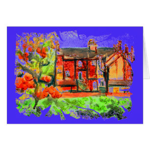 Warmer Herbsttag in Newtown, Powys, Wales