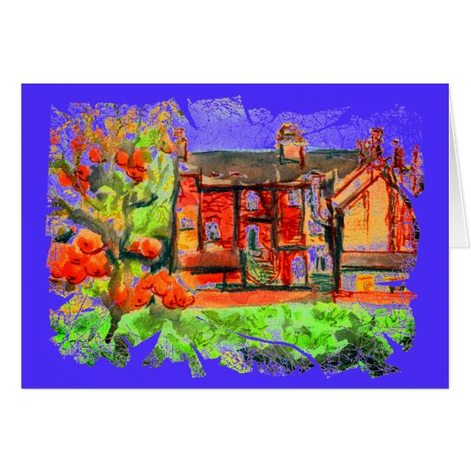 Warmer Herbsttag in Newtown, Powys, Wales (Vorderseite (Horizontal))