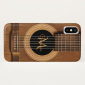 Warmer hölzerner Akustikgitarre iPhone X Fall Case-Mate iPhone Hülle (Rückseite (Horizontal))