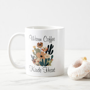 Warmer Kaffee, freundliches Herz Kaffeetasse