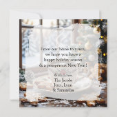 Warmer Kaffee und Lebkuchen Weihnachten Karte (Rückseite)