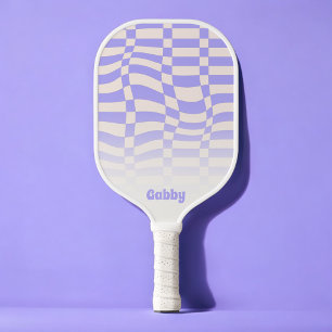 Warmer Karo lila Pickleball Schläger