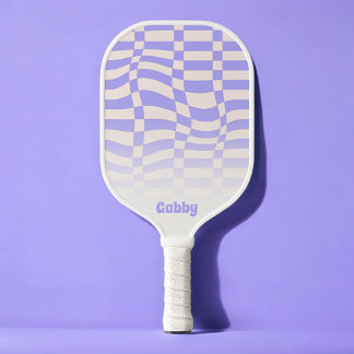 Warmer Karo lila Pickleball Schläger