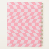 Warmer Karo Retro Checkerboard Pink Lilac Patten Planer (Rückseite)