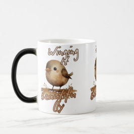 Warmer kleiner künstlerischer Vogel Verwandlungstasse