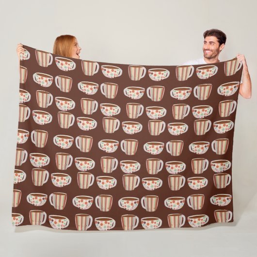 Warmer Kreis auf Kaffeetassen Fleecedecke (Beispiel)