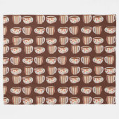 Warmer Kreis auf Kaffeetassen Fleecedecke (Vorderseite (Horizontal))