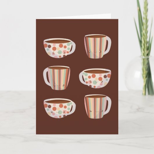 Warmer Kreis auf Kaffeetassen Karte (Vorderseite)