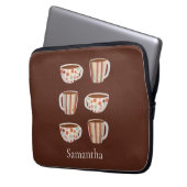 Warmer Kreis auf Kaffeetassen Laptopschutzhülle (Vorderseite Links)