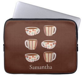 Warmer Kreis auf Kaffeetassen Laptopschutzhülle