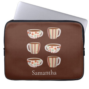 Warmer Kreis auf Kaffeetassen Laptopschutzhülle