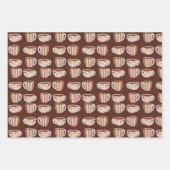 Warmer Kreisraster auf Kaffeetassen Geschenkpapier Set (Vorderseite)