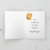 Warmer Kupfer Zeder Waxwing Bird Son Birthday Karte (Innenseite)