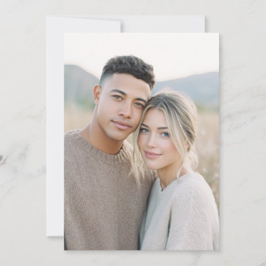 Warmer Minimalistischer Foto-Stil Einladung (Vorderseite)