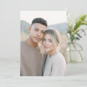 Warmer Minimalistischer Foto-Stil Einladung (Stehend Vorderseite)