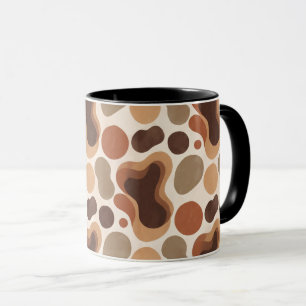 Warmer neutraler abstrakter Becher – modernes orga Tasse