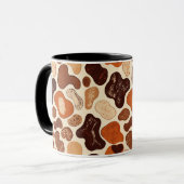Warmer neutraler abstrakter Becher – modernes orga Tasse (Vorderseite Links)