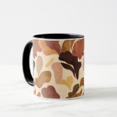 Warmer neutraler abstrakter Becher – modernes orga Tasse (Vorderseite Links)