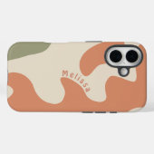 Warmer neutraler Boho Bio geformter Personalisiert Case-Mate iPhone Hülle (Rückseite (Horizontal))