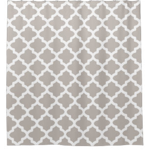 Warmer neutralgrauer moderner Badezimmer-Duschvorh Duschvorhang