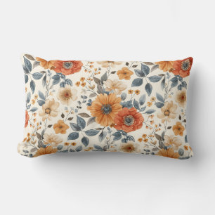 Warmer Orange Blumenarm Lendenkissen