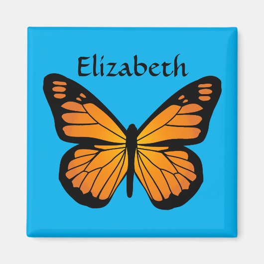 Warmer Orange Glow Butterfly Magnet (Vorne)